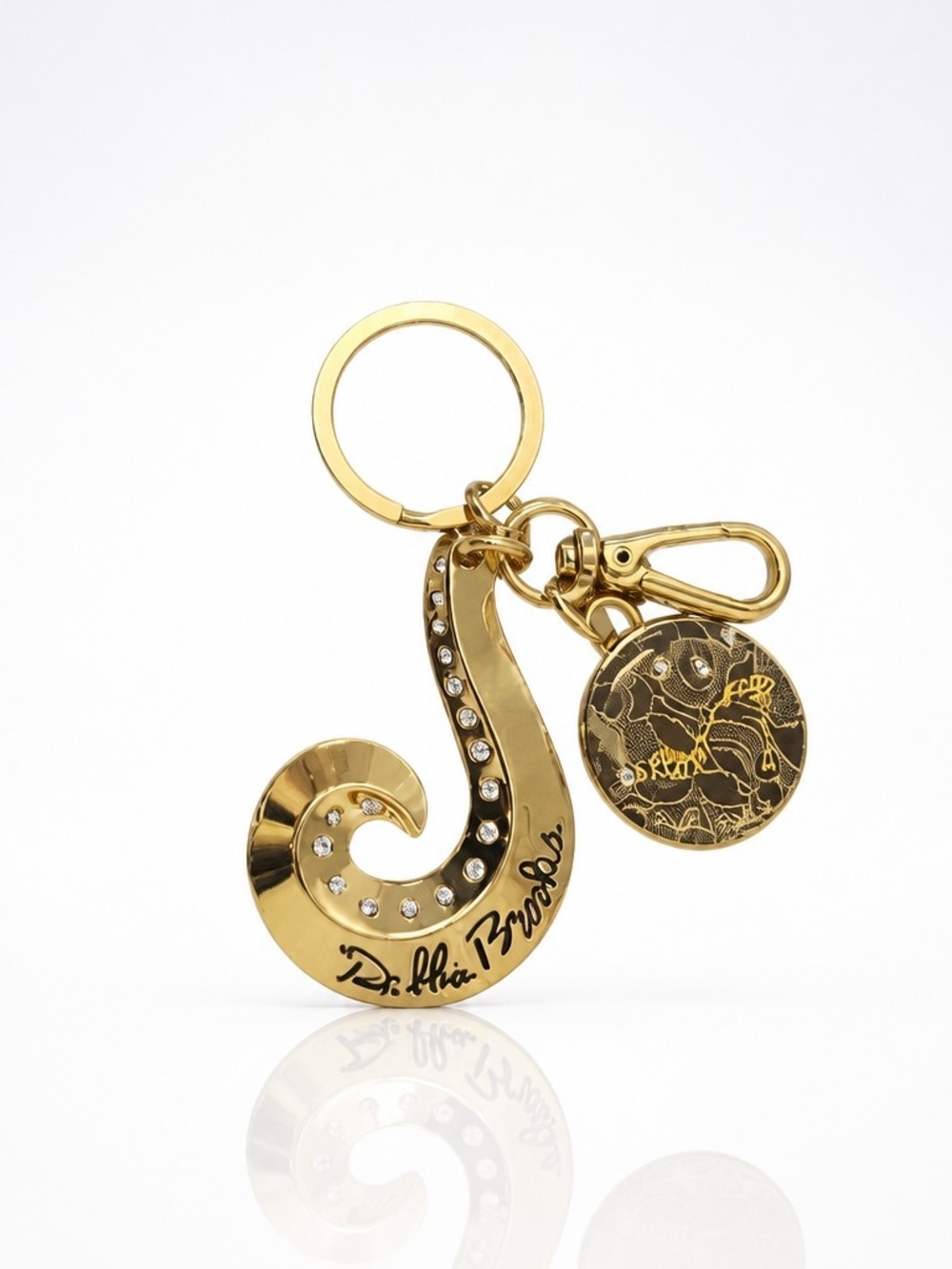 Gold Dr. Ilia Brooks Crystal-Embellished Keychain